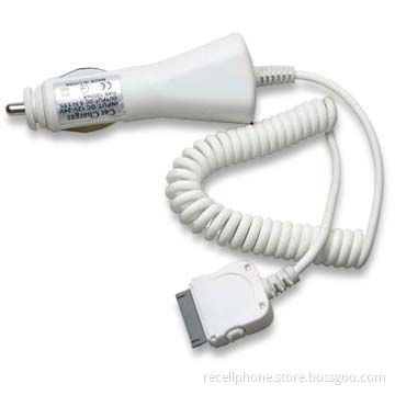 Mobile Phone Charger for Apple's iPhone, with 500mA to 2A Charging Rate, Available in White and Blac